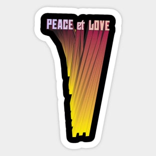 Peace and love s70 Sticker